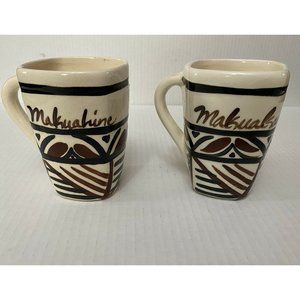 Mom Dad  Customized Mug Made Hawaii Coffee Cup Tapa Hand‎ Painted Hawaiian